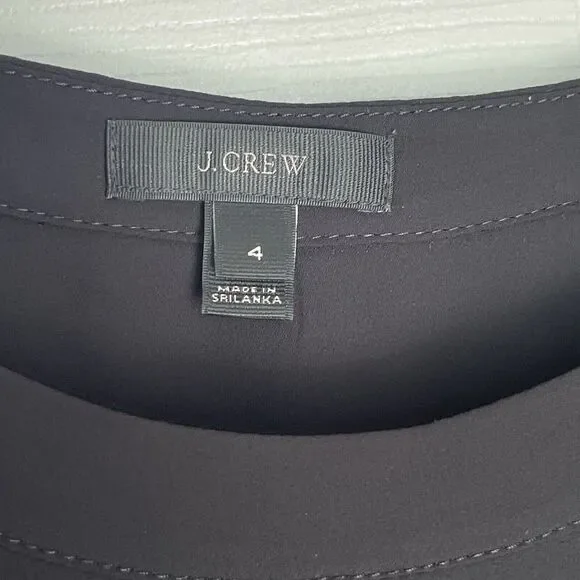 J. Crew Black Scoop Neck Sleeveless Top Women's Size 4 - Picture 7 of 16